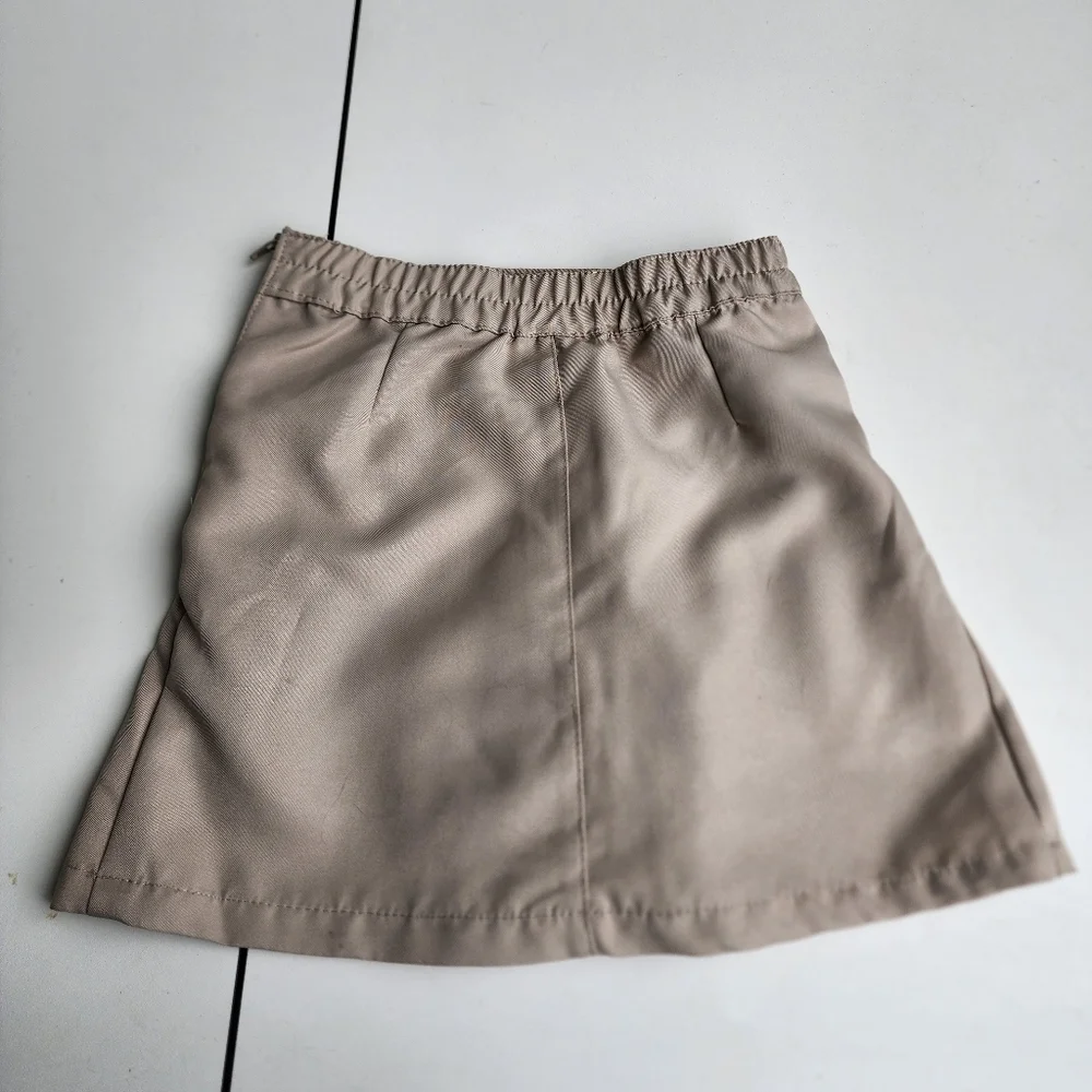 Lot Of 2 Old Navy Girls Stretch Adjastable Uniform Skort Khaki School Skirt Sz S